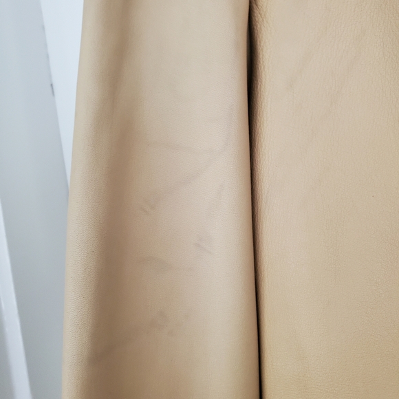 Elements by Vakko Tan Button-Down Leather Blazer Jacket - Woman's Large Vintage - Picture 3 of 16